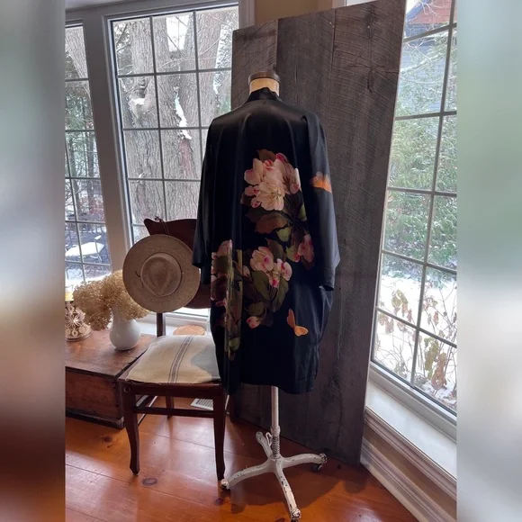 Silk Kimono Robe Plus Size - Picture 6 of 16